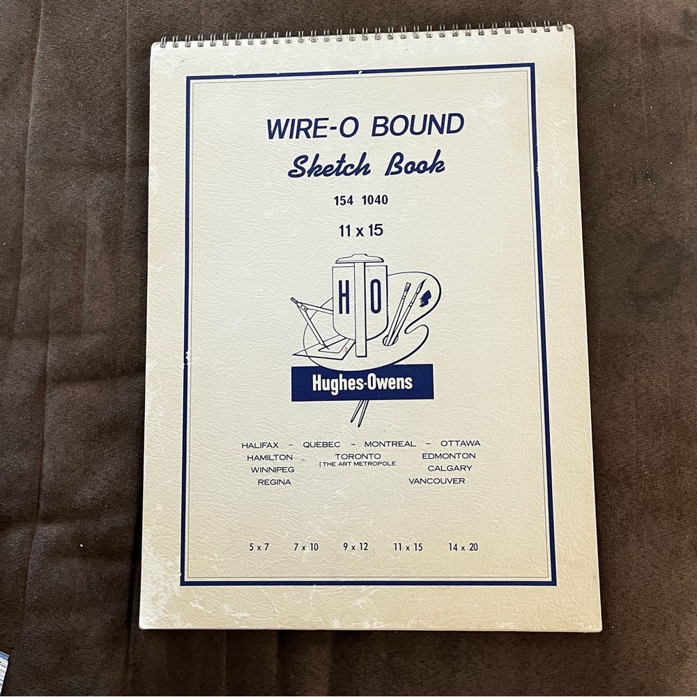Vintage Hughes-Owens Wire-O Bound Sketch Book